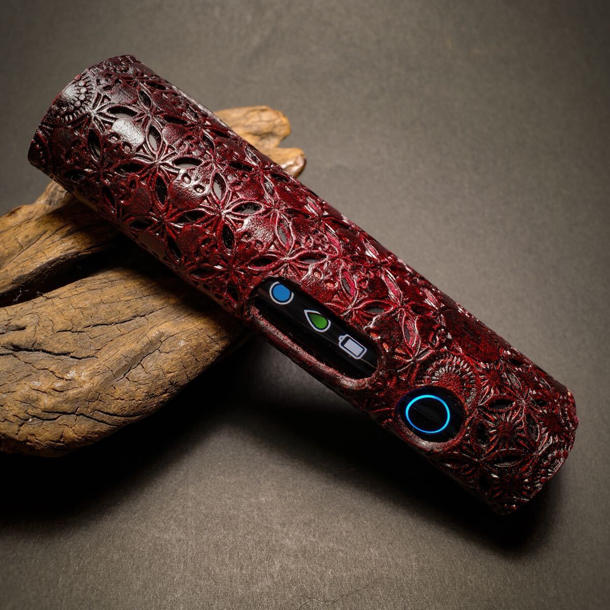 【lilHYBRID3.0】リルハイブリッド3.0 本革製ケース 髑髏混 朱殷 透彫拍卖