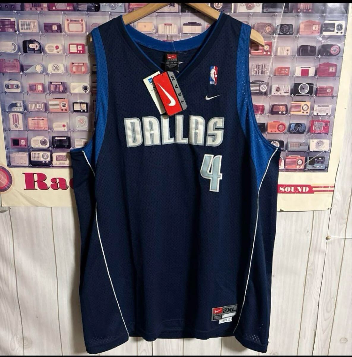 00s NIKE NBA DALLAS MAVERICKSダラス・マーベリックス MAVS マブスマイケル・フィンリー 4番ユニフォーム ゲームシャツ デッドストック拍卖