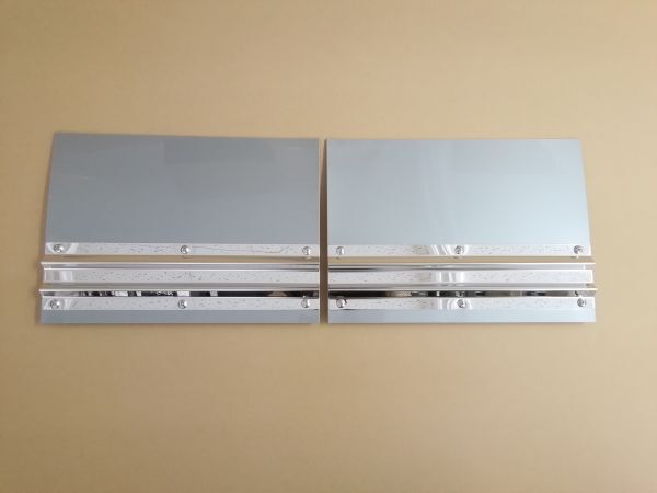 2t用 EVA フロント泥除け 幅420mm×縦270mm×厚み2mm シルバー 鏡面ウエイト 二山折り 2枚セット拍卖