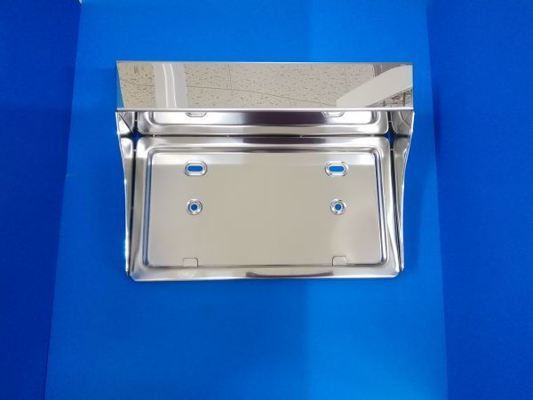 デコトラ 鏡面バイザー付き ナンバープレート枠 Ver.2 オールステンレス製 中型用拍卖