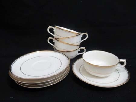 ノリタケ Noritake リントン LINTON カップ&ソーサー 計5客セット カップ高さ4.7×口径9.5cm ソーサー高さ2×径15.1cm 皿 経年保管 中古■拍卖