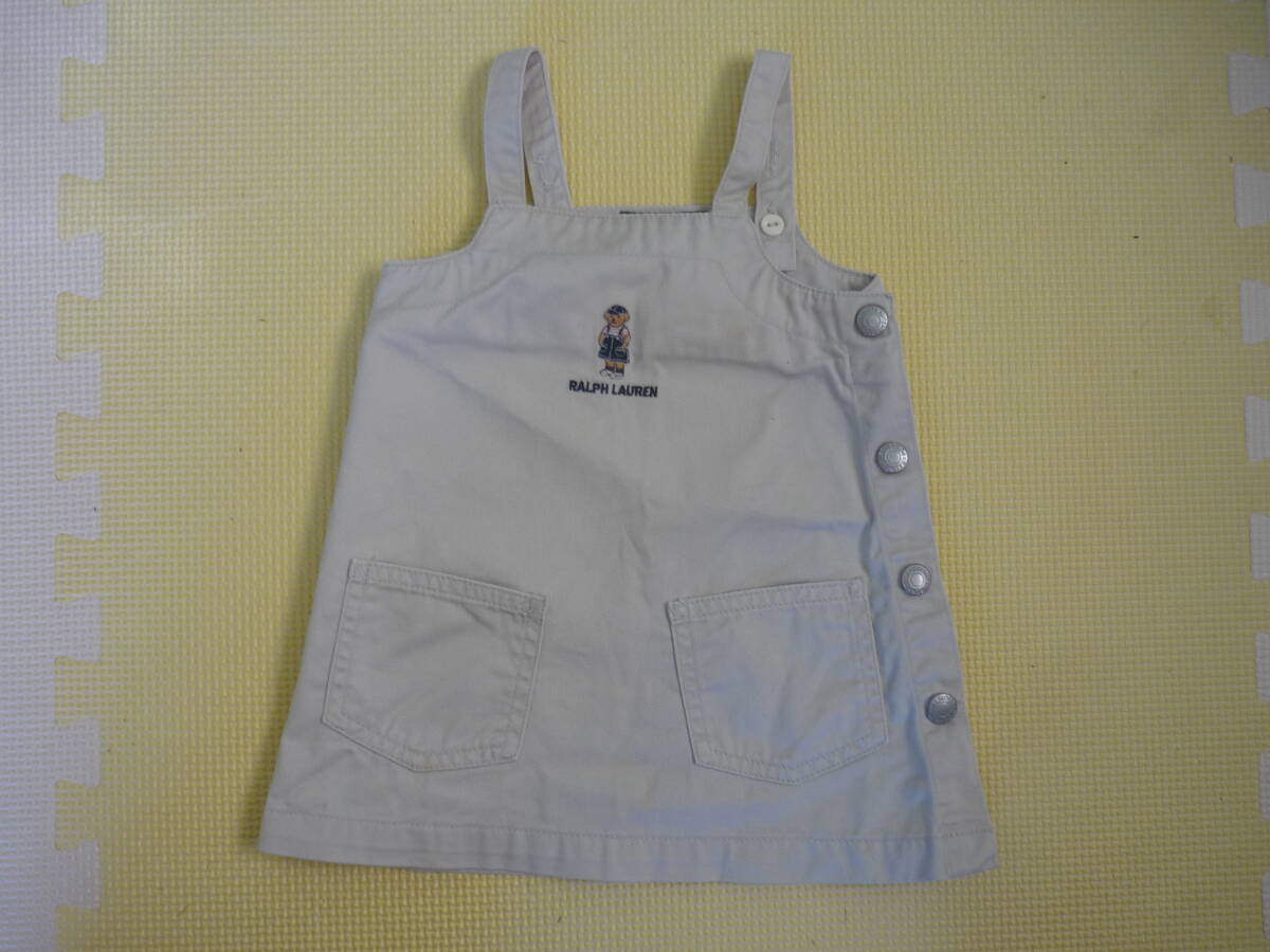 ラルフローレン RALPH LAUREN ジャンパースカート S 3-6m ポロベア ベビー 女の子拍卖