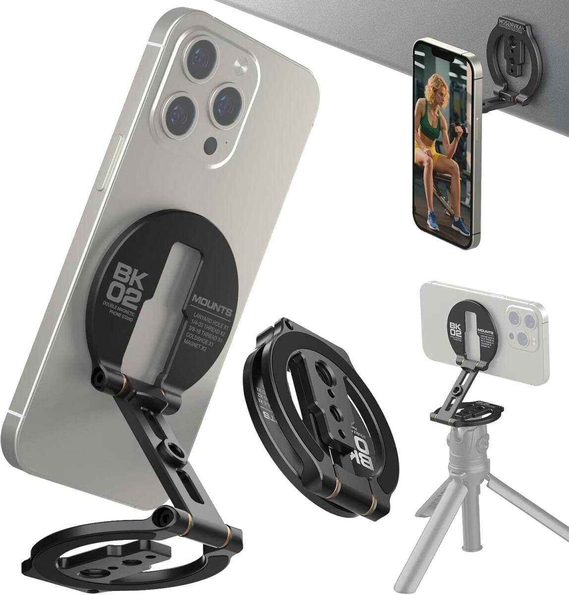 【新品】 Ulanzi【2024革新・Magsafe対応ケージリグ】スマホビデオリグ スマホケージ 超強力マグネット 取り外し可能スマホリング拍卖