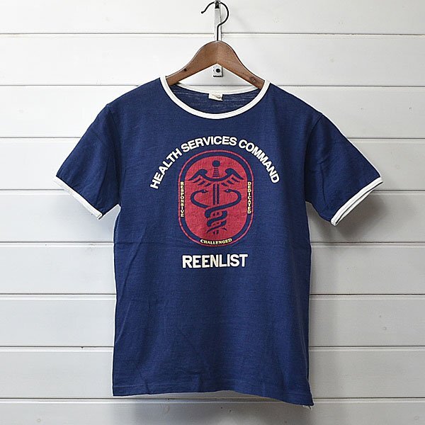 WAREHOUSE ウエアハウス 半袖Tシャツ ネイビー リンガー S|25f3066拍卖