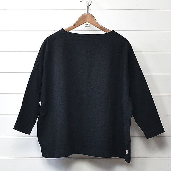 Traditional Weatherwear トラディショナルウェザーウェア BMB SHIRT L EX ブラック コットン Sサイズ ボートネック 七分袖|25f2056拍卖