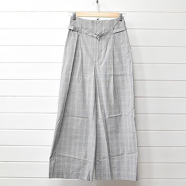 ジャーナルスタンダード チェック ワイドパンツ 36 グレー JOURNAL STANDARD|25g0310拍卖