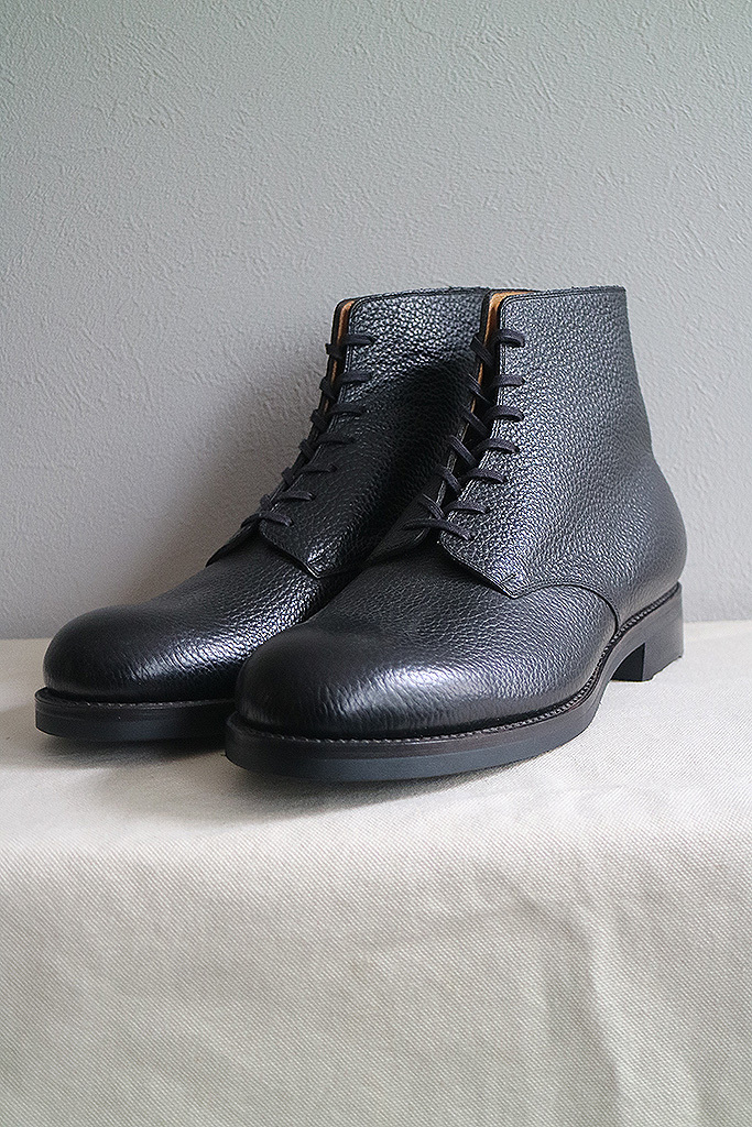 【5 1/2】forme fm-107 / Hole Boots フォルメ ブーツ ワークブーツ グレインレザー ブラック拍卖