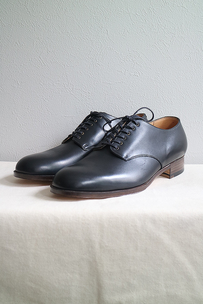 【5】forme fm-100 / Blucher Plain Toe フォルメ レザーシューズ イタリア製カーフレザー ミリタリーシューズ ブラック 拍卖