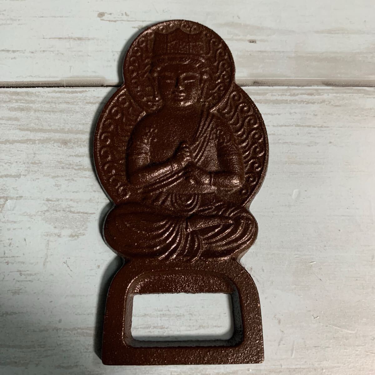 栓抜き 岩手県交通 大日如来型 鉄器 真言密教 みちのく古都めぐり 金属工芸 記念品 仏教 東北 お遍路 (A-2618)拍卖