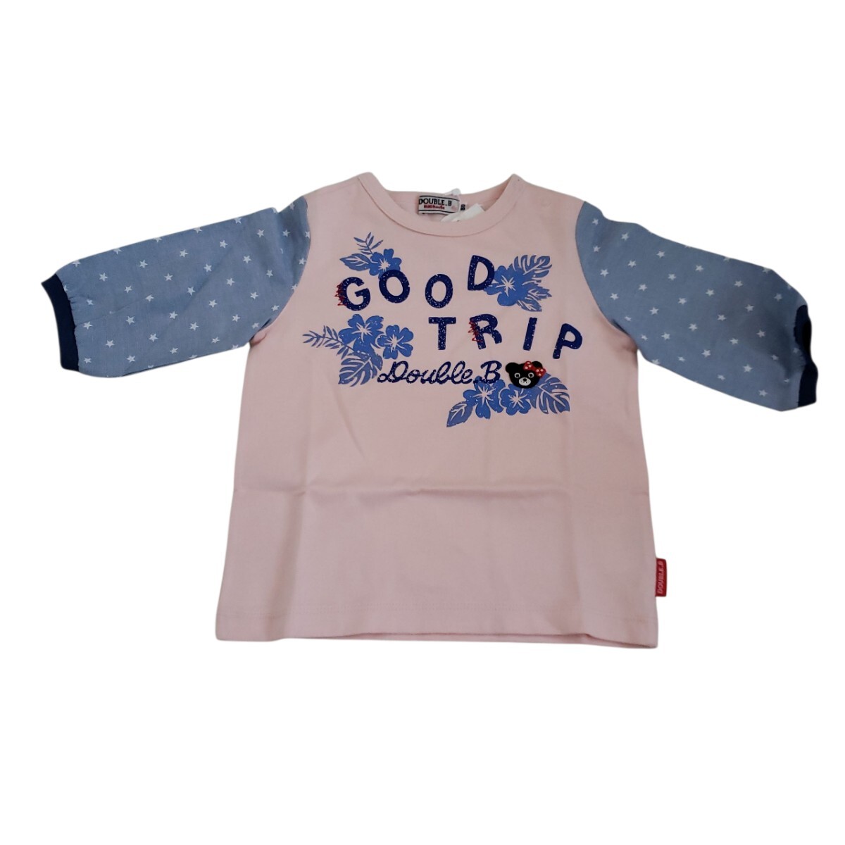 ☆最終値下げ☆タグ付き☆ダブルBガールズの7分袖Tシャツ(80cm)拍卖