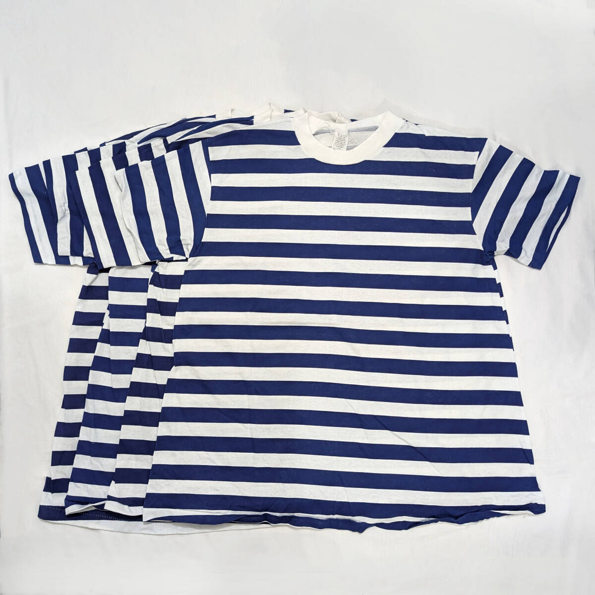【まとめ売り4枚】ネイビー ボーダーTシャツ SEABELL アメリカ製 デッドストック Sサイズ 80's 90's Aライン vintage 古着【L】拍卖