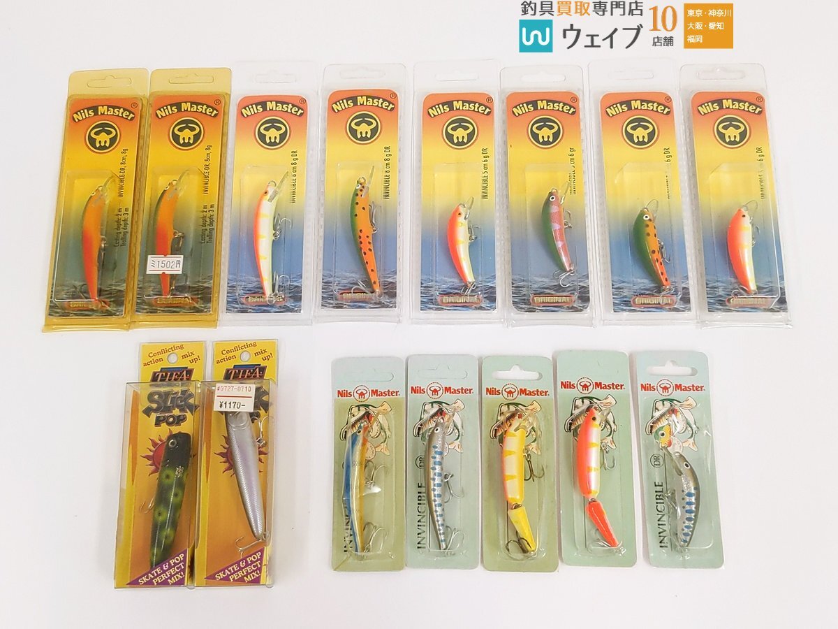インビジブル ニルズマスター 8cm・5cm、ティファ スリックポップ 等 オールド ルアー 計15点 未使用品拍卖