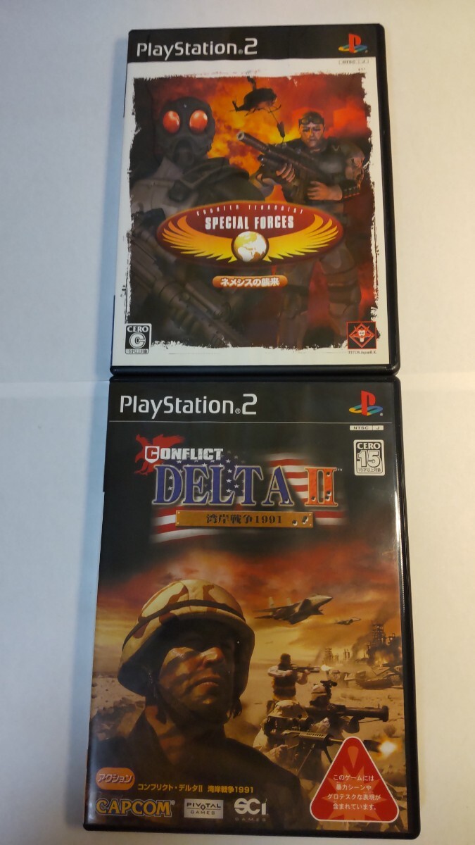 CTFS テロ特殊部隊 ネメシスの襲来 コンフリクトデルタ2 playstation2 PS2 戦争アクション 2本セット レア カプコン タイタスジャパン拍卖