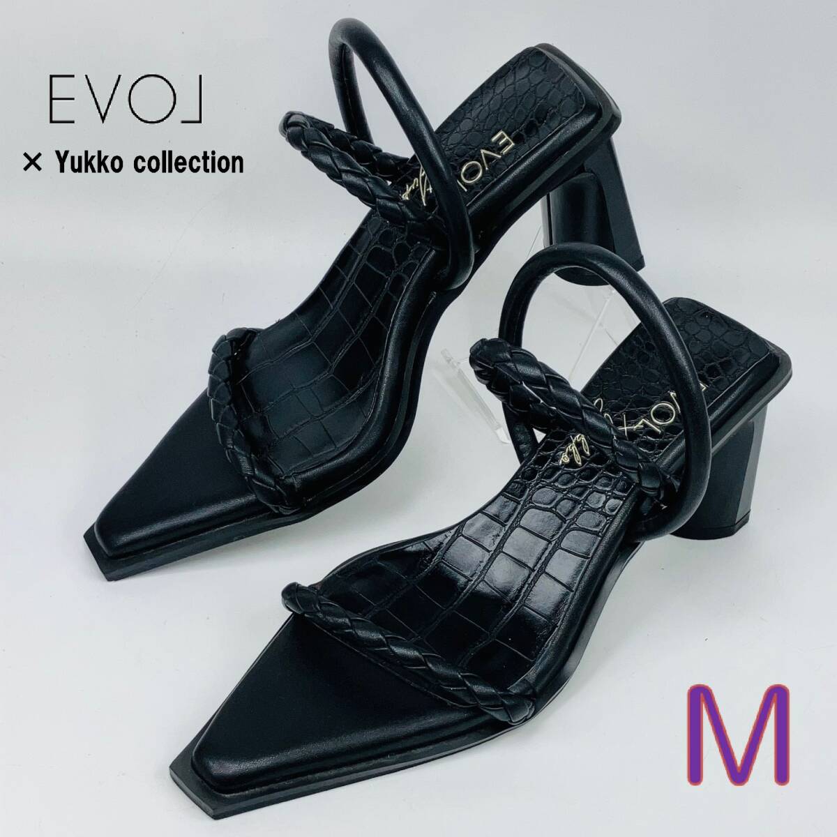 【Aランク】【超美品】【除菌済】EVOL×Yukko コラボバックバンドサンダル/パンプス  M拍卖