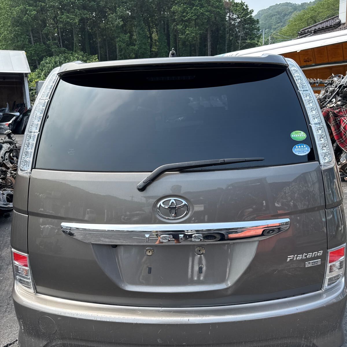 ◆トヨタ アイシス プラタナ《ZGM10 ZGM11 ANM10》純正 バックドア リアゲート カラーNo1G2(グレーメタリック)バックカメラ付 動作OK◆拍卖