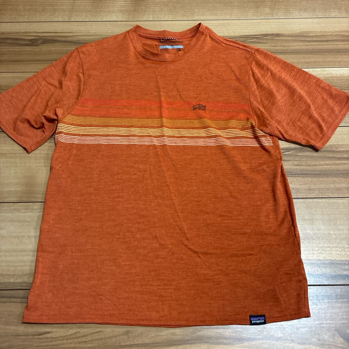 patagonia パタゴニア パタゴニアサーフ p6 キャプリーン クールデェリー ラッシュガード 半袖Tシャツ オレンジ XSサイズ 美品拍卖