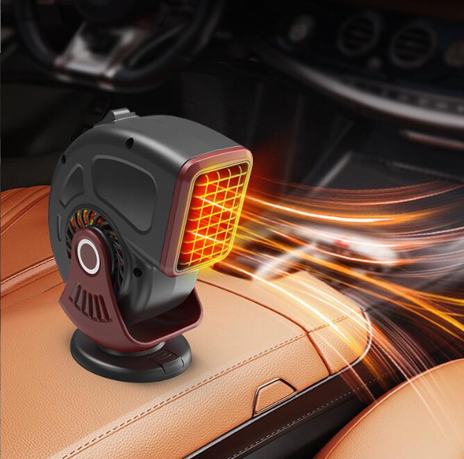 大人気車載ファンヒーター ポータブルカーヒーター 12V 24V シガーソケット差込冷熱両用温風送風切替急速加熱 360度回転 霜取り 曇り防止拍卖