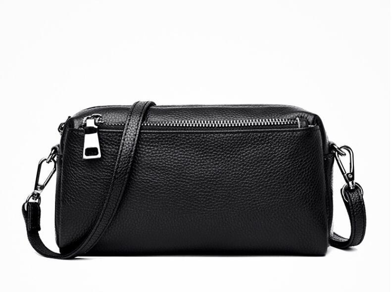 人気新品レディース 本革 牛革 ショルダーバッグ レザー ブラック スマホポーチ ミニバッグ ポシェット 肩掛け 斜め掛け 牛革 黒拍卖