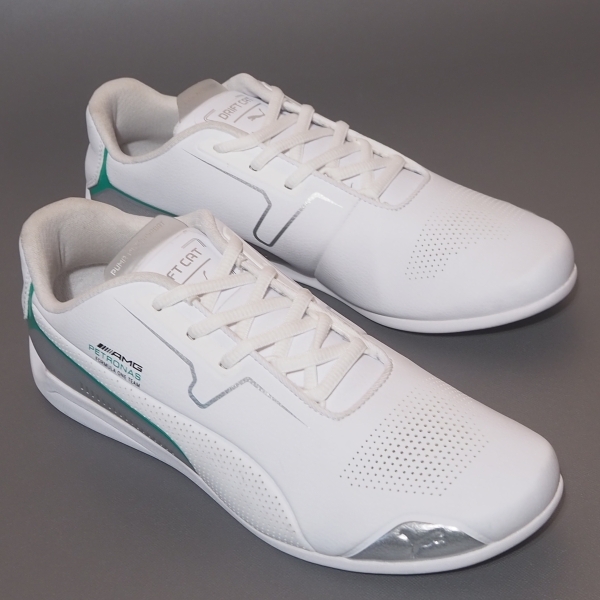 美品!! 27.5cm PUMA x ベンツ MAPM Drift Cat 8 白x銀 ドライビングシューズ拍卖