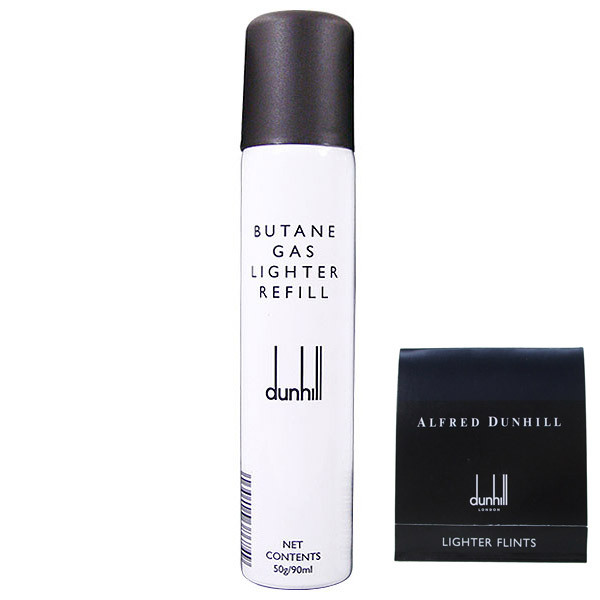 ダンヒル ガスボンベ ブタンガスレフィルx3本セット+フリント ライター石 青x1個拍卖