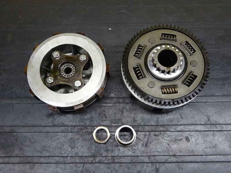 【250701】GB250クラブマン(MC10-1350)◆ クラッチ クラッチハウジング インナー/アウターハウジング 削れ有 ※エンジンパーツ拍卖