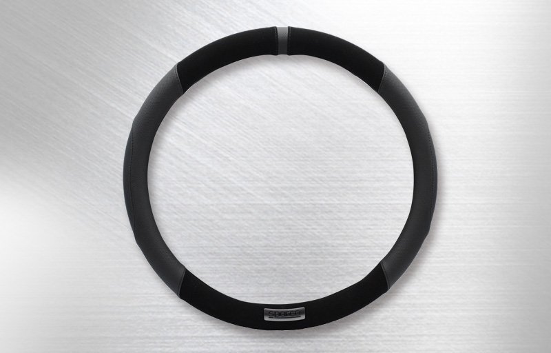 ★sparco/スパルコ★ステアリングカバー Sサイズ(36.0cm~37.0cm)★ブラックスエード調&PVCブラックパンチングレザー (SPS103BKJ_S)拍卖