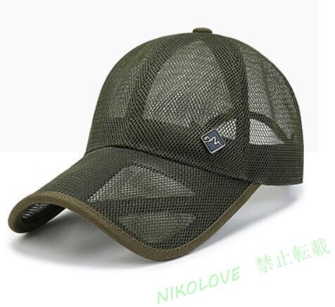 新品スタート 蒸れない 通気性抜群 メッシュキャップ 帽子 キャップ メンズ レディース アウトドア ゴルフ ランニング グリーン LF020拍卖