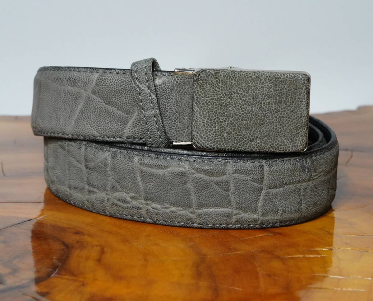 エレファントレザー 象革 メンズ ベルト オートロック 調節自由 35mm幅拍卖