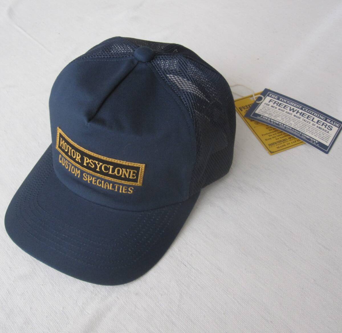 ☆新品 フリーホイーラーズ トラッカーキャップ “CUSTOM SPECIALTIES” NAVY/ MOTOR PSYCLONE GARAGE SERIES / Freewheelers拍卖