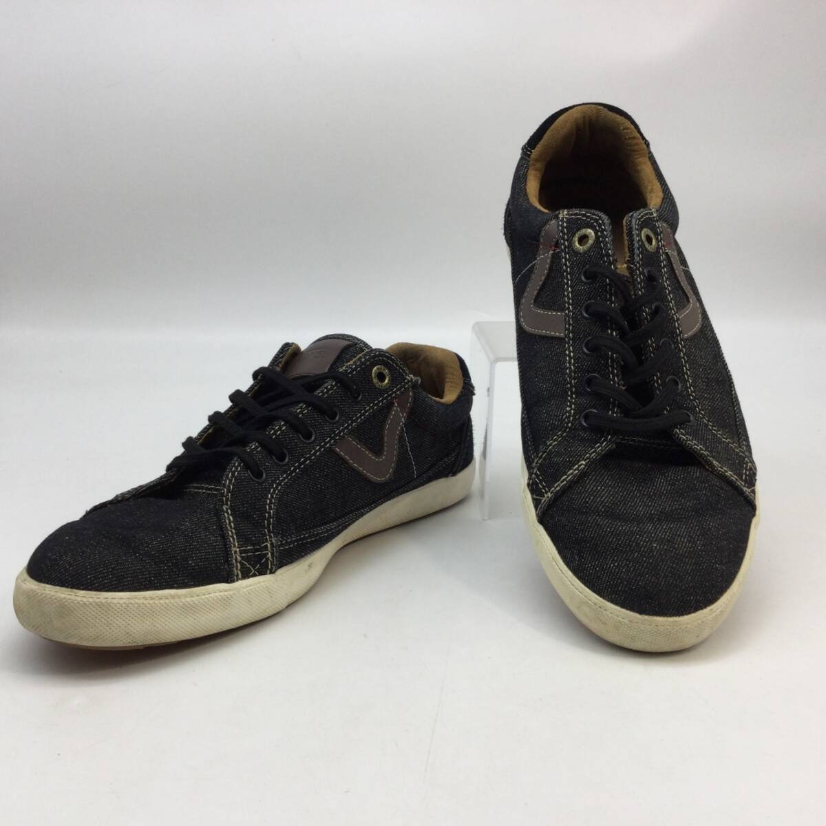 7061 VANS バンズ V457DJK デニム スニーカー 27cm ローカット カジュアルシューズ メンズ 靴拍卖