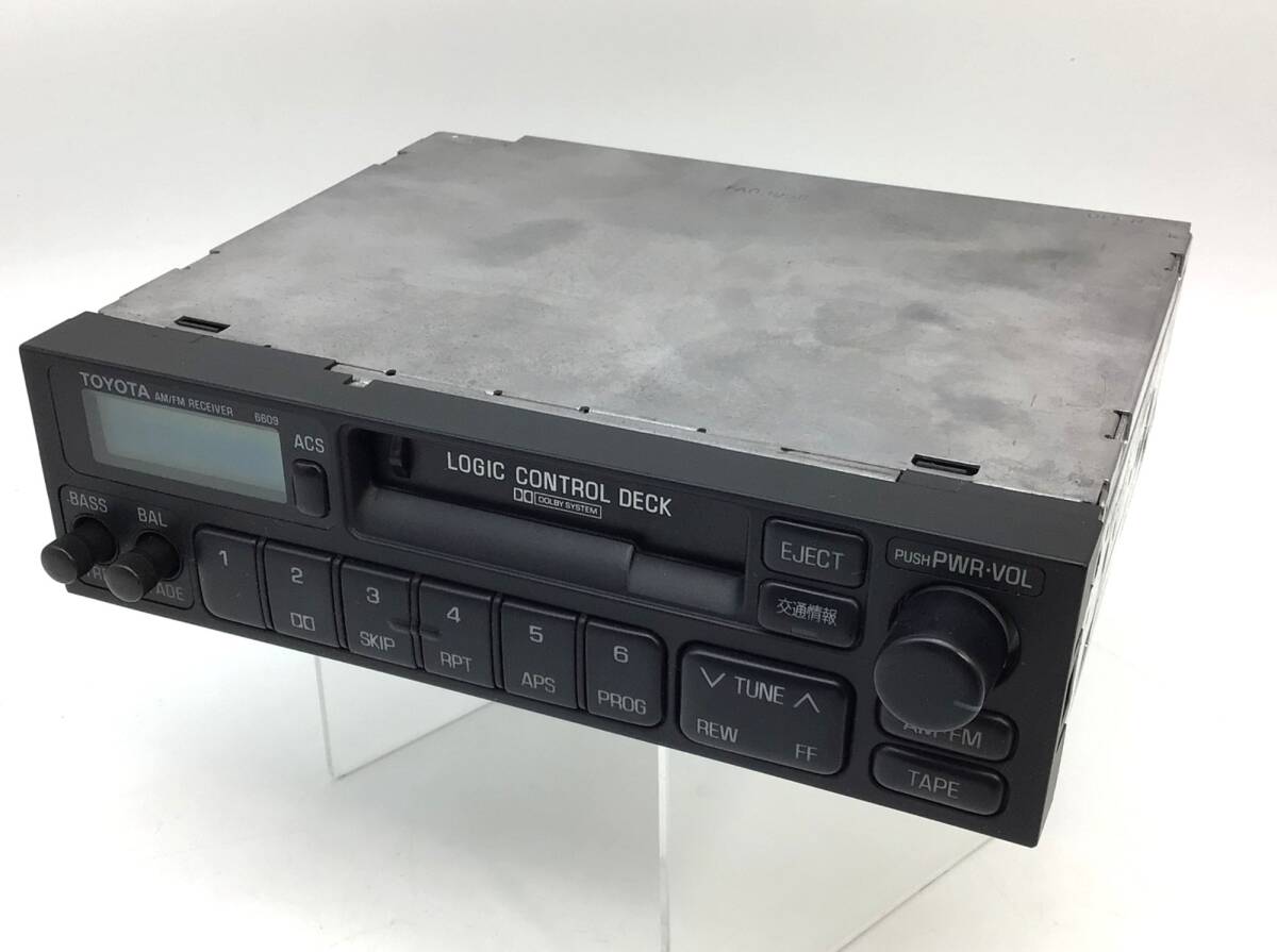 7176 【純正品】トヨタ TOYOTA カーオーディオ AM/FM カセットレシーバー CQ-LS698A 86120-2B050 現状品拍卖