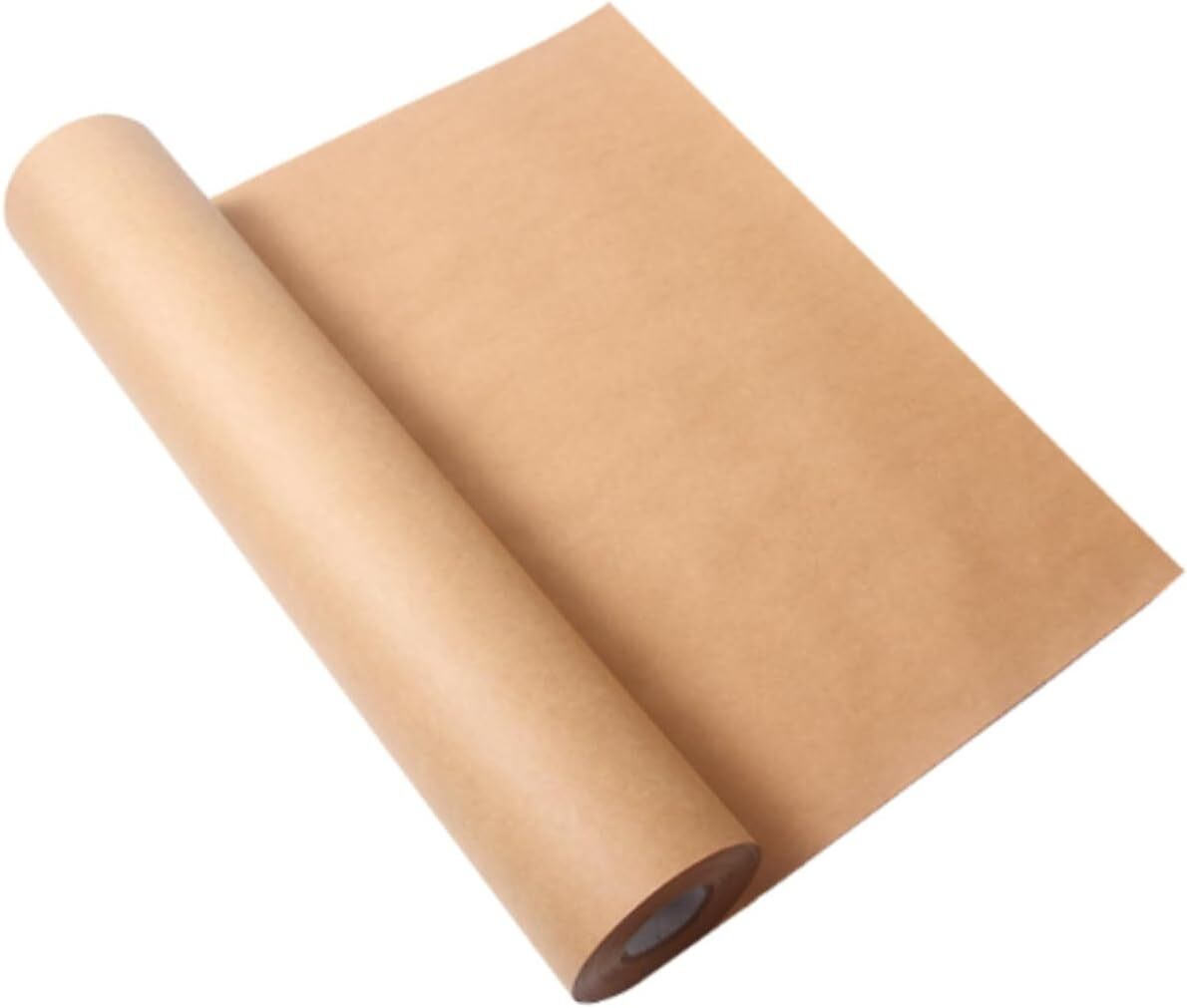 どんなサイズも自由自在 カットしやすい無地クラフト紙 クラフト紙 包装紙 ラッピングペーパー ロール紙 (幅44.5cm×長さ30m) 拍卖