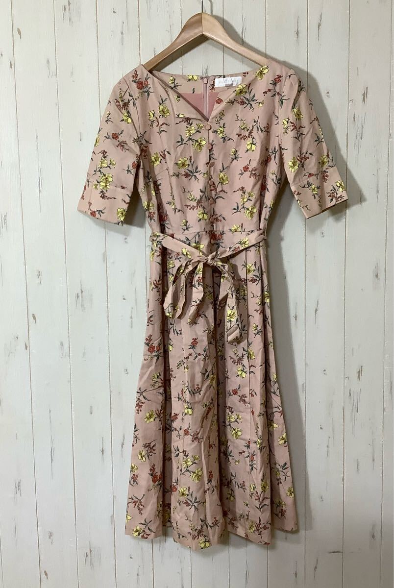 み1618 タグ付き JILL STUART ジルスチュート 花柄 ボタニカル柄 ロングワンピース 4 ピンク 拍卖