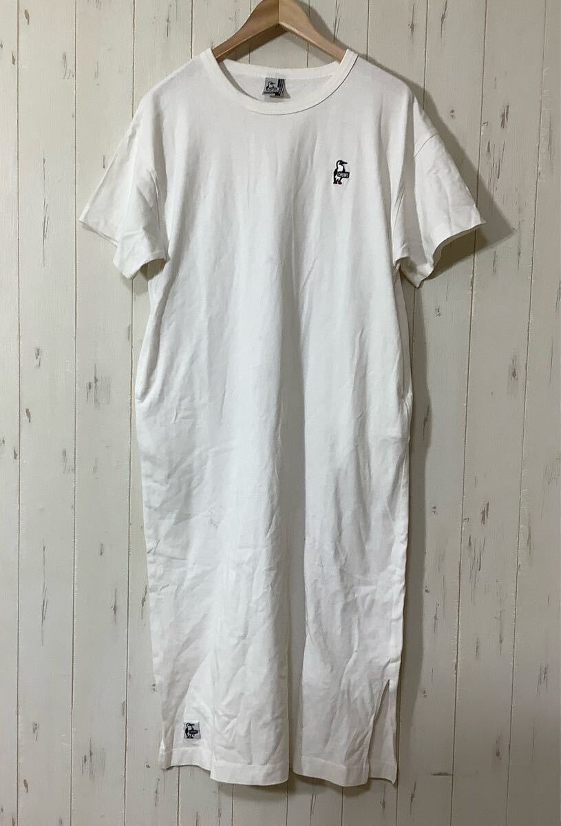 み1616 CHUMS チャムス Tシャツワンピース レディース M ホワイト ブービー刺繍拍卖