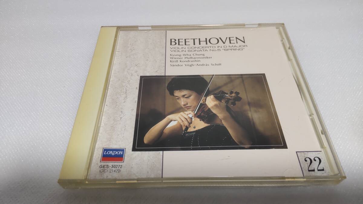 C1234 「CD」 ベートーヴェン:ヴァイオリン協奏曲・ヴァイオリン・ソナタ(春) 22 チョン・キョンファ シャーンドル・ヴェーグ 拍卖