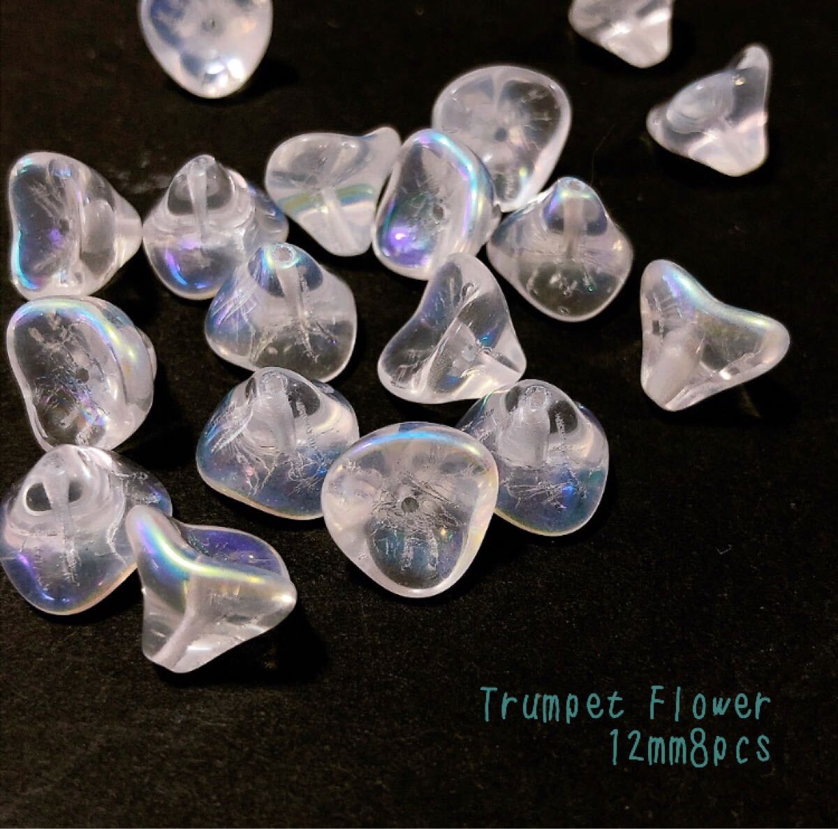 トランペットフラワー12mm8個 チェコビーズ cab拍卖
