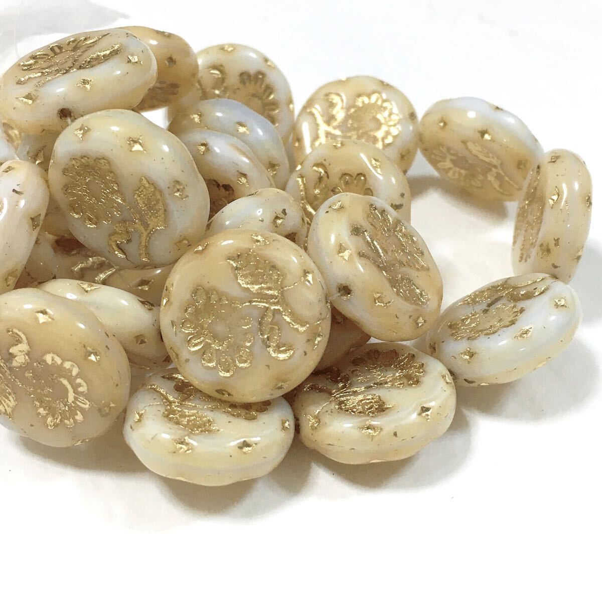 コインフラワー18㎜4個 チェコビーズ bem拍卖