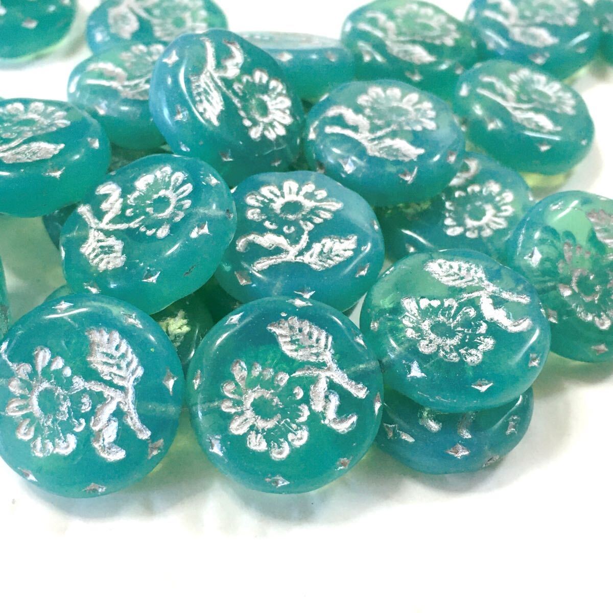 コインフラワー18㎜4個 チェコビーズ gm拍卖