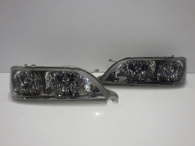 クレスタ ヘッドライト左右 ハロゲン GX100 JZX100 22-258 70 コーティング 後期 綺麗 250711161拍卖