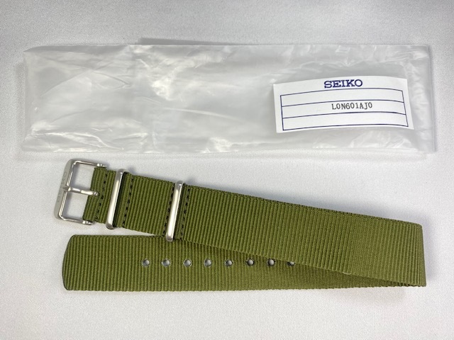 L0N601AJ0 SEIKO 5スポーツ 22mm ナイロンバンド グリーン SRPJ19J8/SBSA163/4R36-12K0用 ネコポス送料無料拍卖