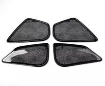 レクサス LS XF50 LS500h 2017年- 2色選択可 ドア サイド スピーカーネット カバー デッキ スピーカー 内装4Pセット ステンレス拍卖