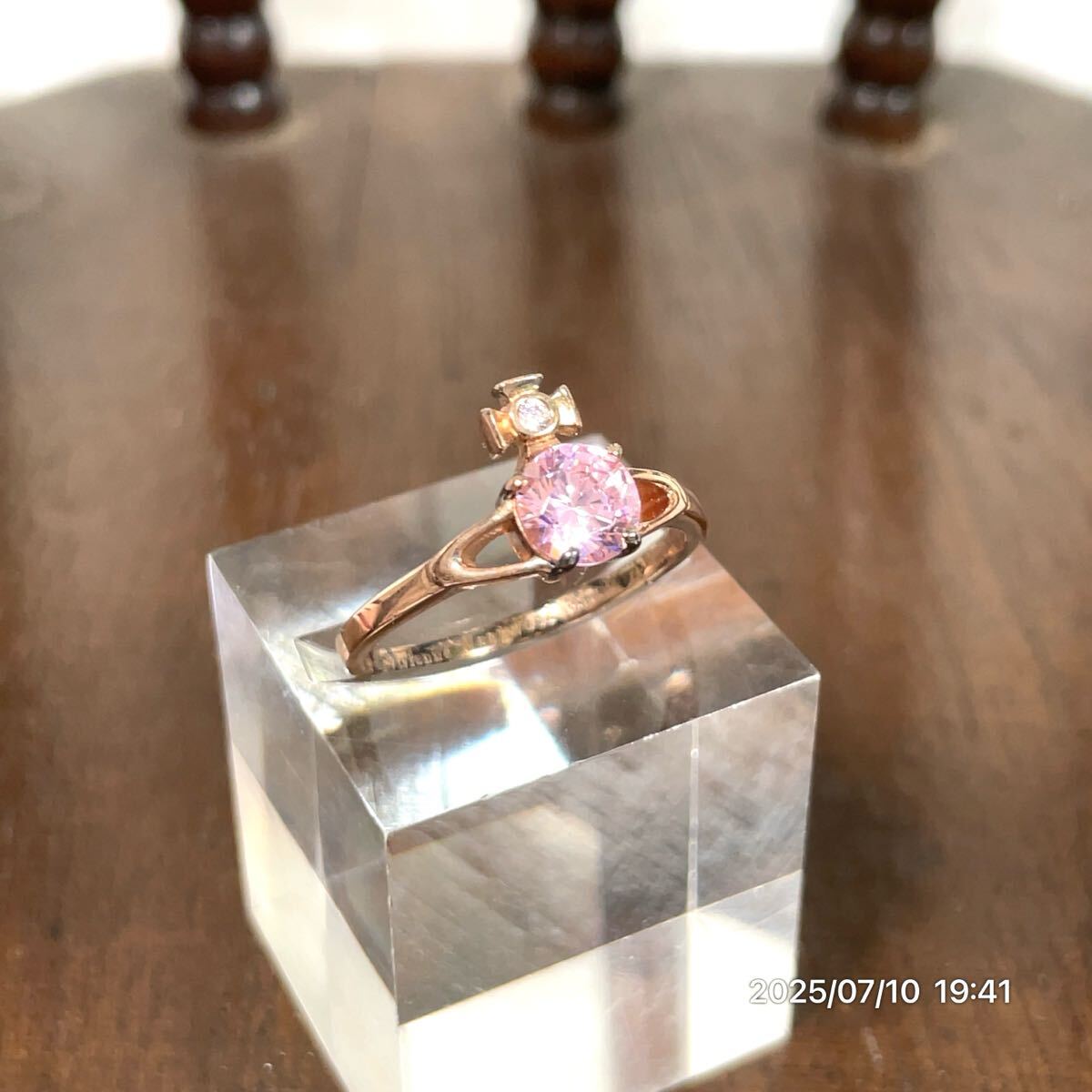 SILVER925 SV925 VW ヴィヴィアン ウエストウッド オーブ ラインストーン ゴールドカラー リング 指輪 アクセサリー 装飾品 小物拍卖