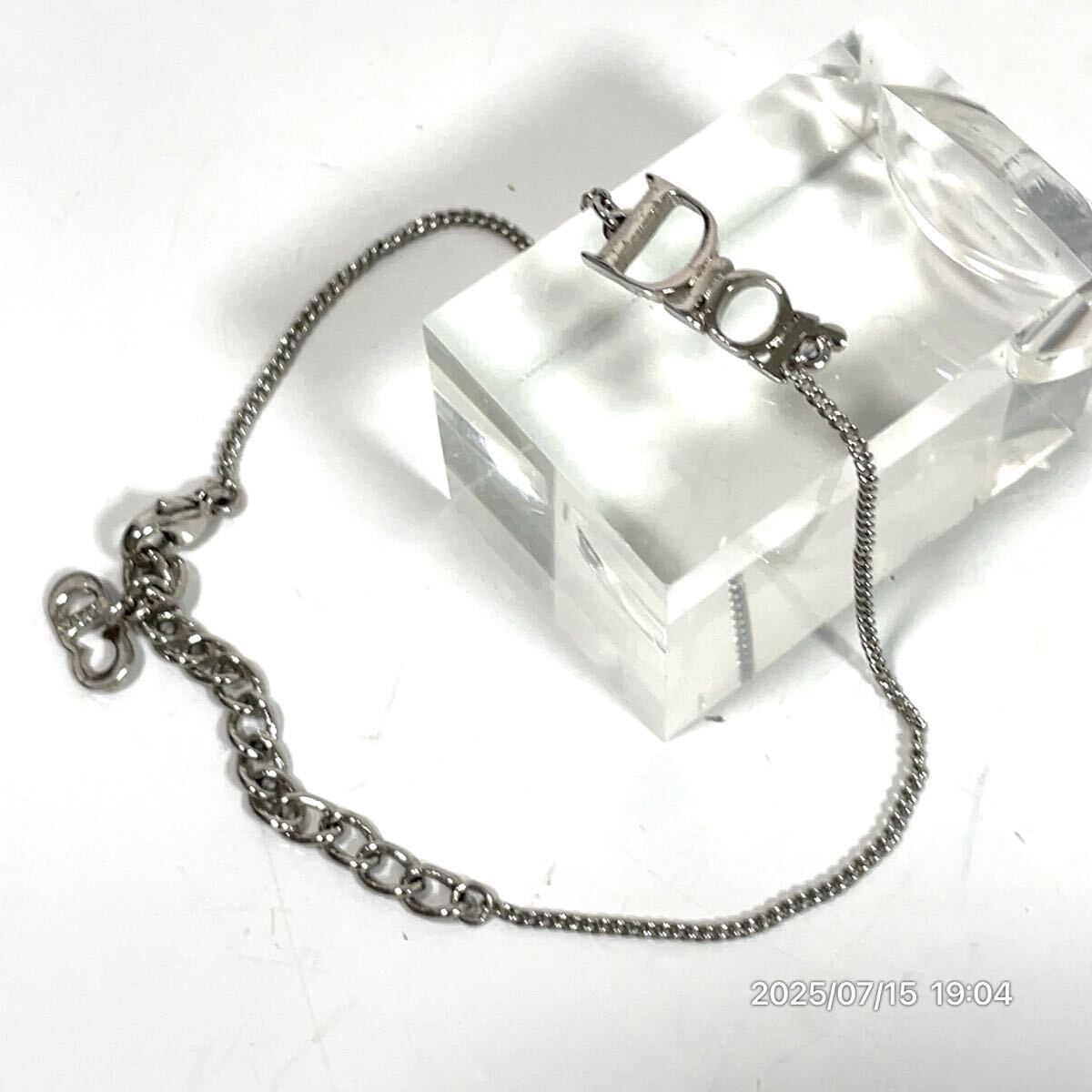 Dior クリスチャン ディオール ブランドロゴ シルバーカラー 喜平チェーン ブレスレット バングル アクセサリー 装飾品 ファッション 小物拍卖