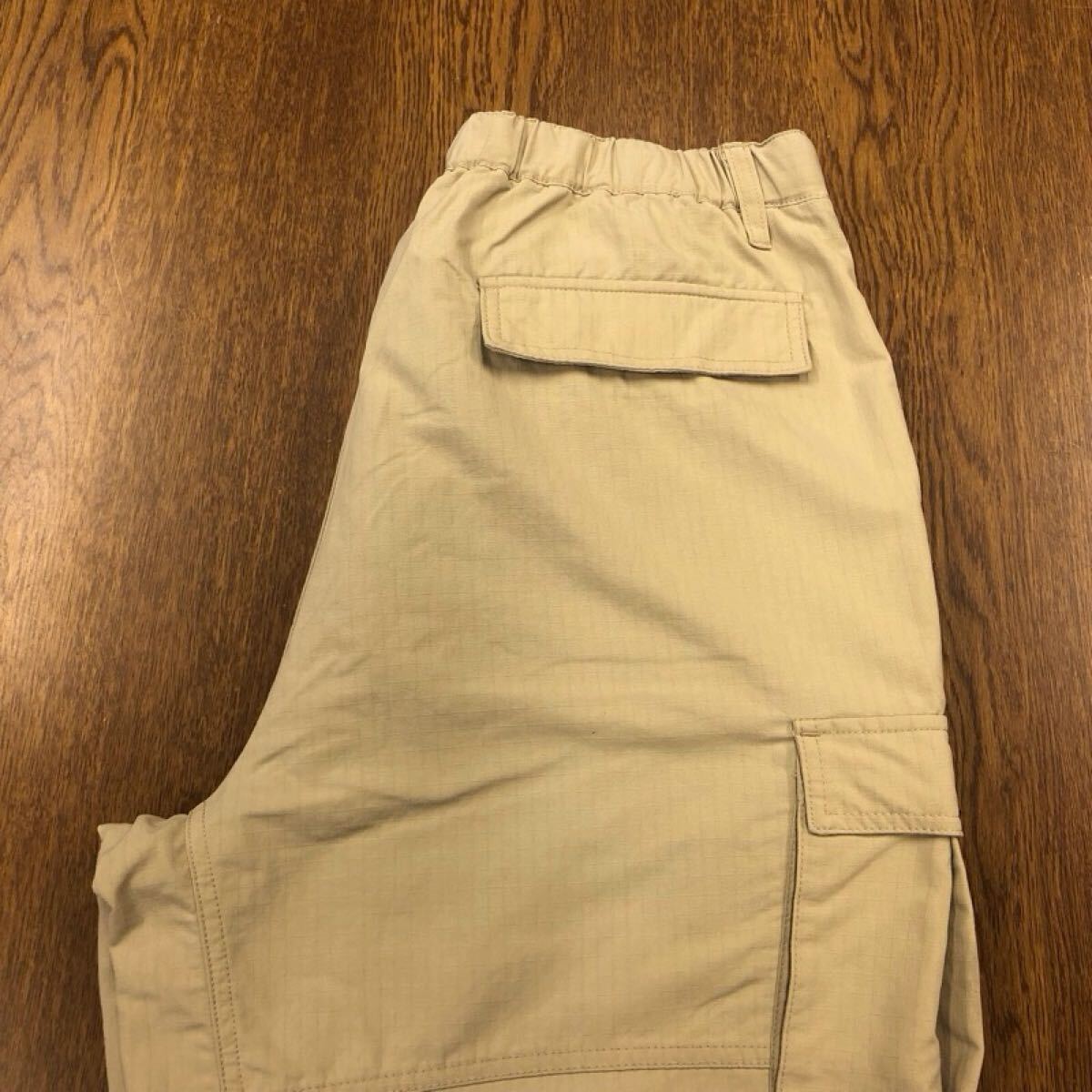 【GG051】Columbia GRT XLサイズ ナイロンカーゴパンツ ベージュ ベルト付き 二重生地 ウエストゴム ブランド古着 コロンビア 送料無料拍卖