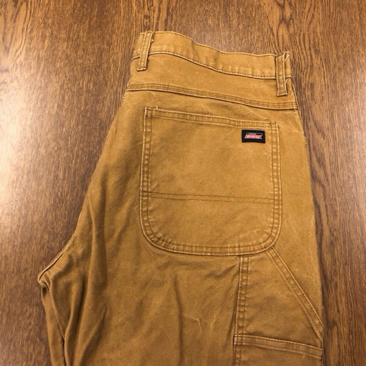 【GG082】Dickies W36 L32 ペインターパンツ ワークパンツ ベージュ ストレッチ生地 メンズブランド古着 ディッキーズ 送料無料拍卖