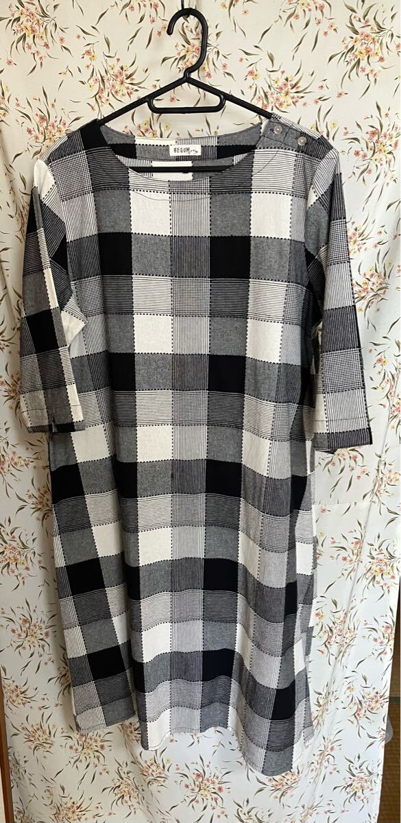 #LL〜3L 大きいサイズ レディース トップス ロングチュニック チェック拍卖