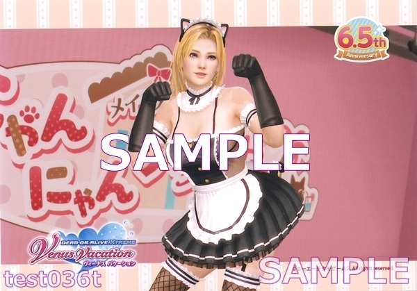 DEAD OR ALIVE Xtreme Venus Vacation 6.5周年 きまぐれニャンメイド ブロマイド ティナ 未使用拍卖