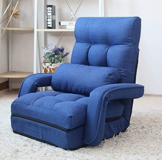 折りたたみ式のリクライニングチェアソファ折りたたみ式のソファ肘掛け付き枕床のリクライニングチェア拍卖