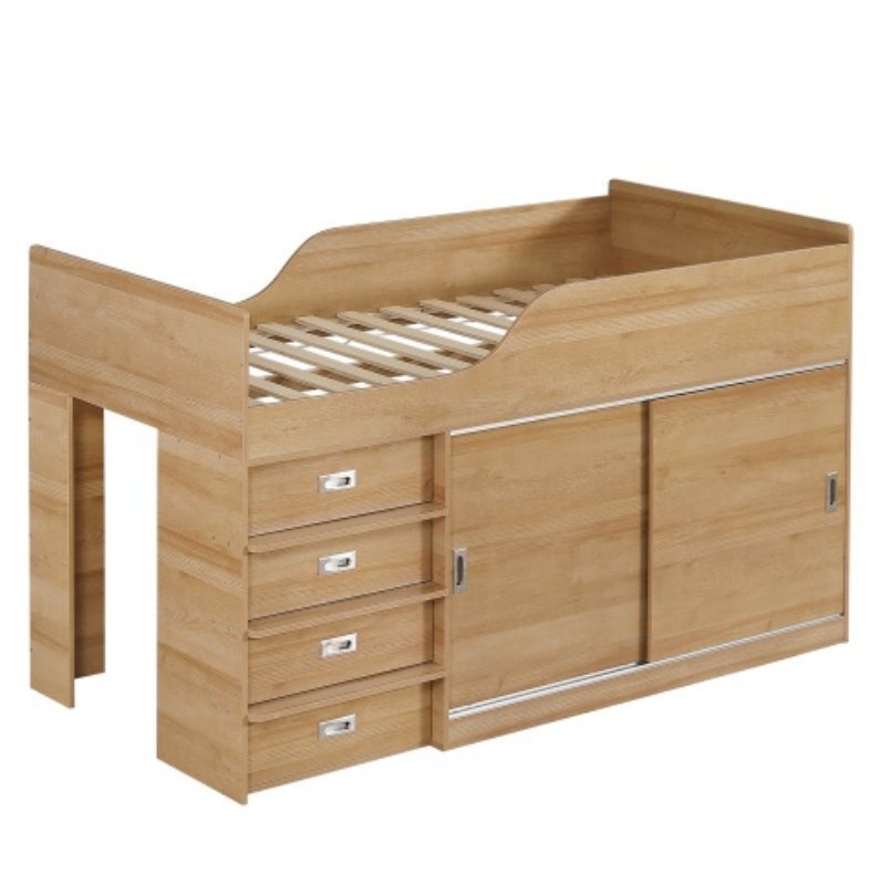 システムベッド ロフトベッド S 木製 高さ115cm シングル ベッド ロータイプ ベッド コンパクト 収納 大人 一人暮らし 押入れ 引き出し収納拍卖