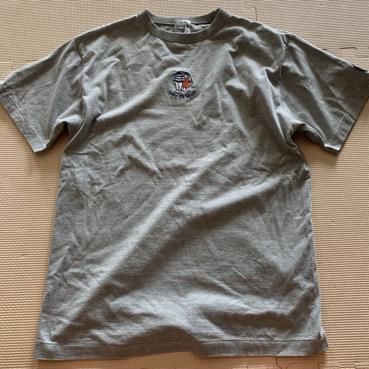 【SINA COVA】シナコバ 刺繍 ワッペン半袖 Tシャツ グレー Sサイズ拍卖